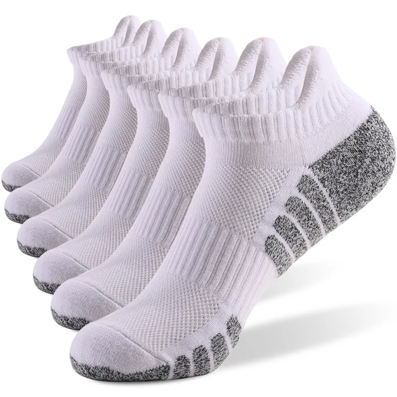 Autumn Winter Thickened Towel Bottom Running Socks Mesh Boat Socks Non-slip Breathable Sports Socks Low Cut Men Women Socks