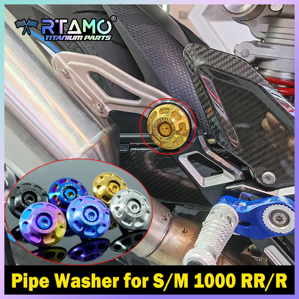 

RTAMO Gr5 Titanium Bolt Washer Exhaust Pipe Decoration Gasket fit for BMW S1000RR S1000R R1250GS F850GS M1000RR M1000R