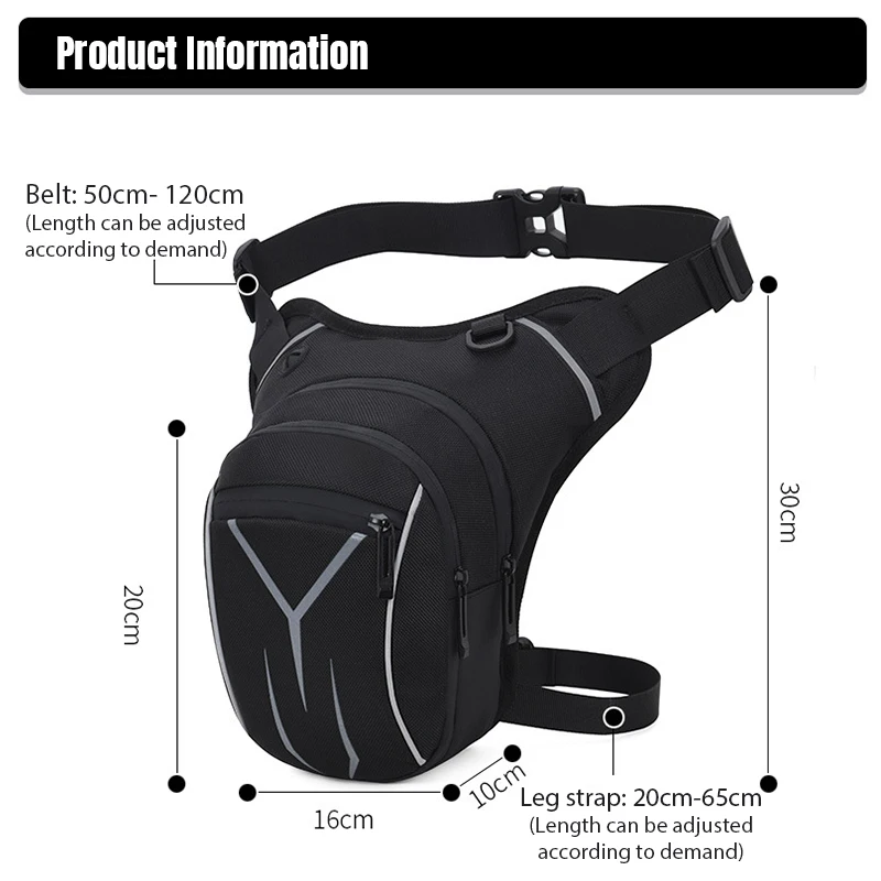 Sac de jambe de moto étanche pour homme, sac de messager, sac de sport tactique multifonction, équipement d\'équitation