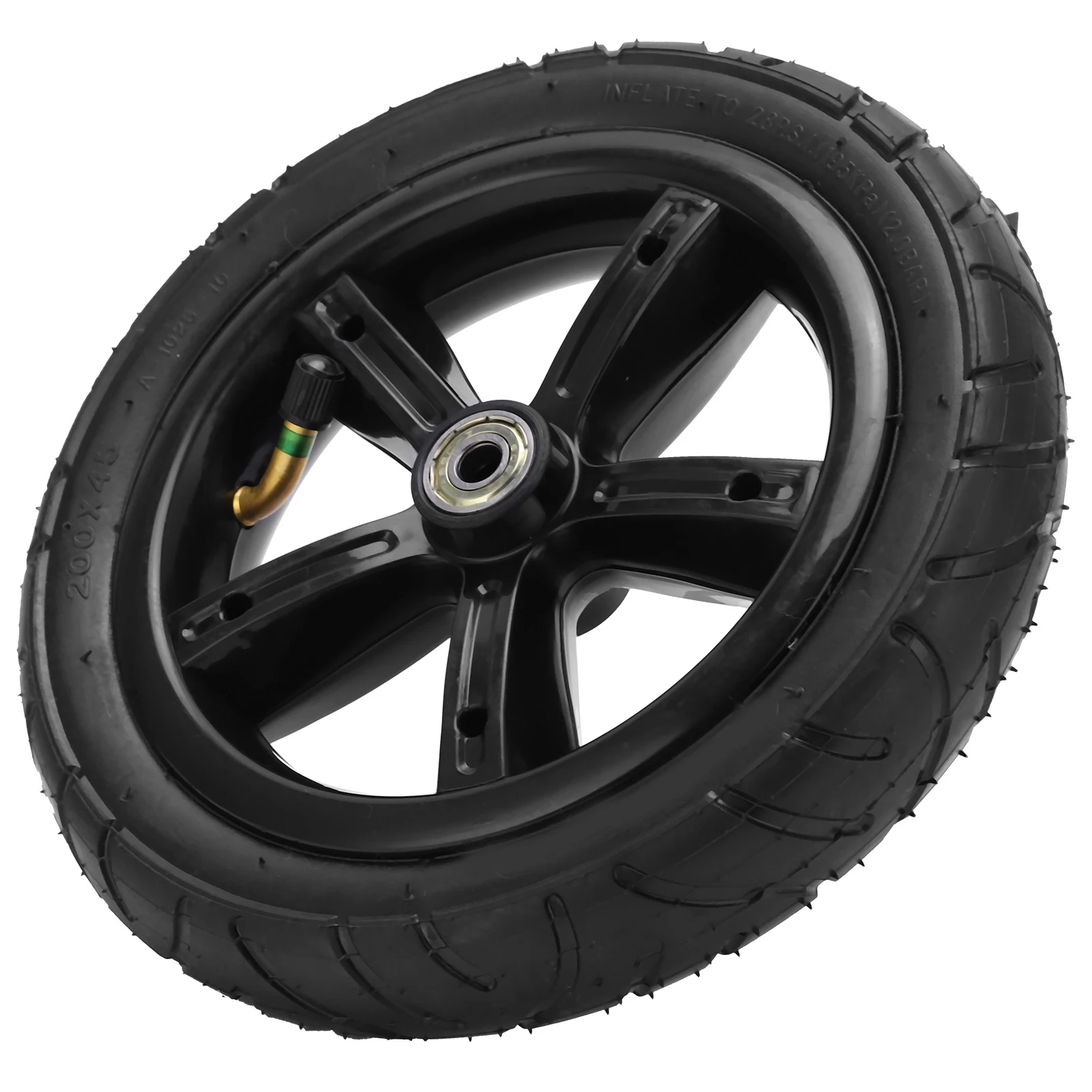 

8 Inch 200x45 Pneumatic Wheel with Inner Tube for Electric Scooter Baby Stroller Medical Trolley with Hub and Bearings