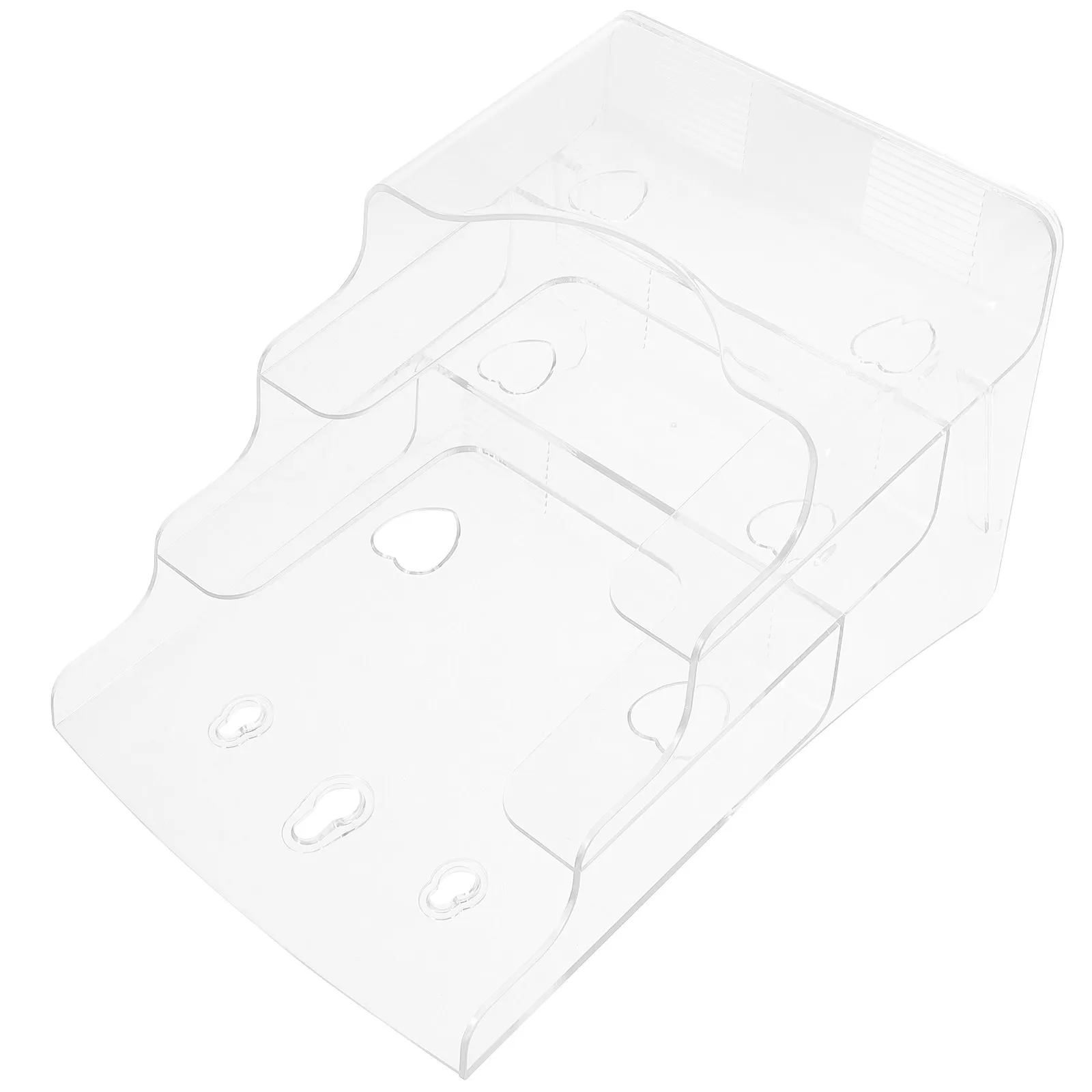 File Rack A5 Brochure Holder Desktop Document Stand Wall Mount Pamphlet Storage Organizer Clear File Organizer for Office Study