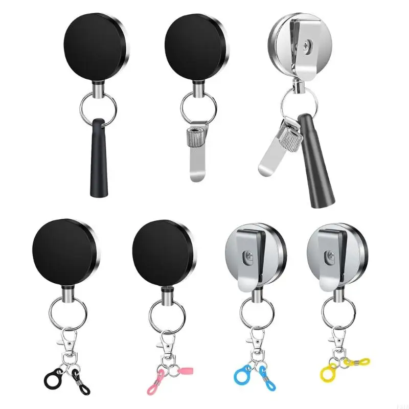 2025 Access Practical Retractable Clip for Pen Featuring 70cm Cord Crafted from ABS Steel Silicone Construction