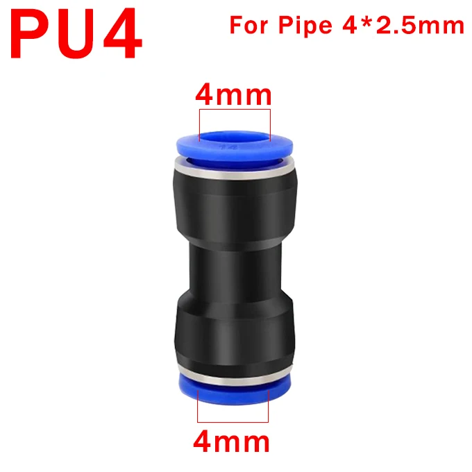 10 Stück Pneumatische Schnellverbinder Luftschlauch-Anschlüsse aus Kunststoff PU PG 4mm 6mm 8mm 10mm 12mm Steckverbinder