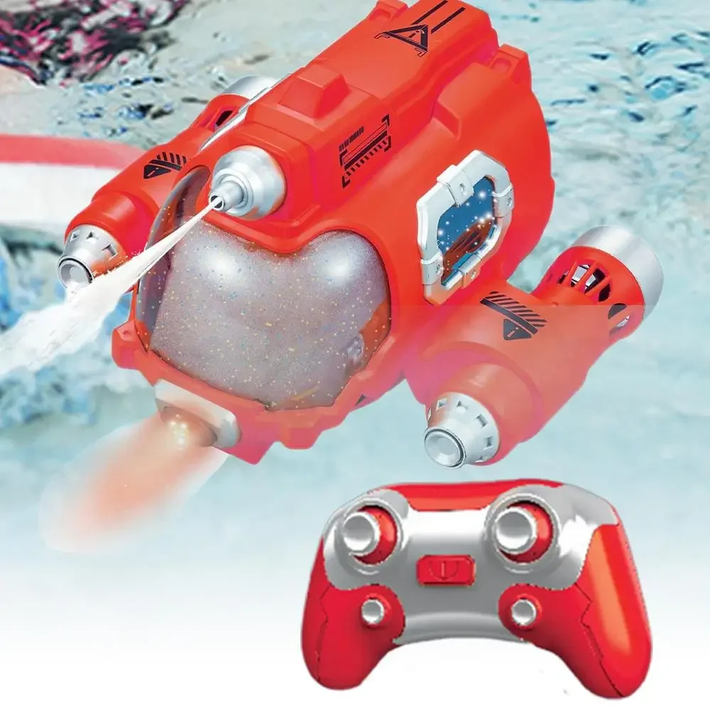 2.4G RC Boat Remote Control Double Propeller Ship Electric Submarine Outdoor Pool Bathing Waterproof Toy Boy Girl Birthday Gift