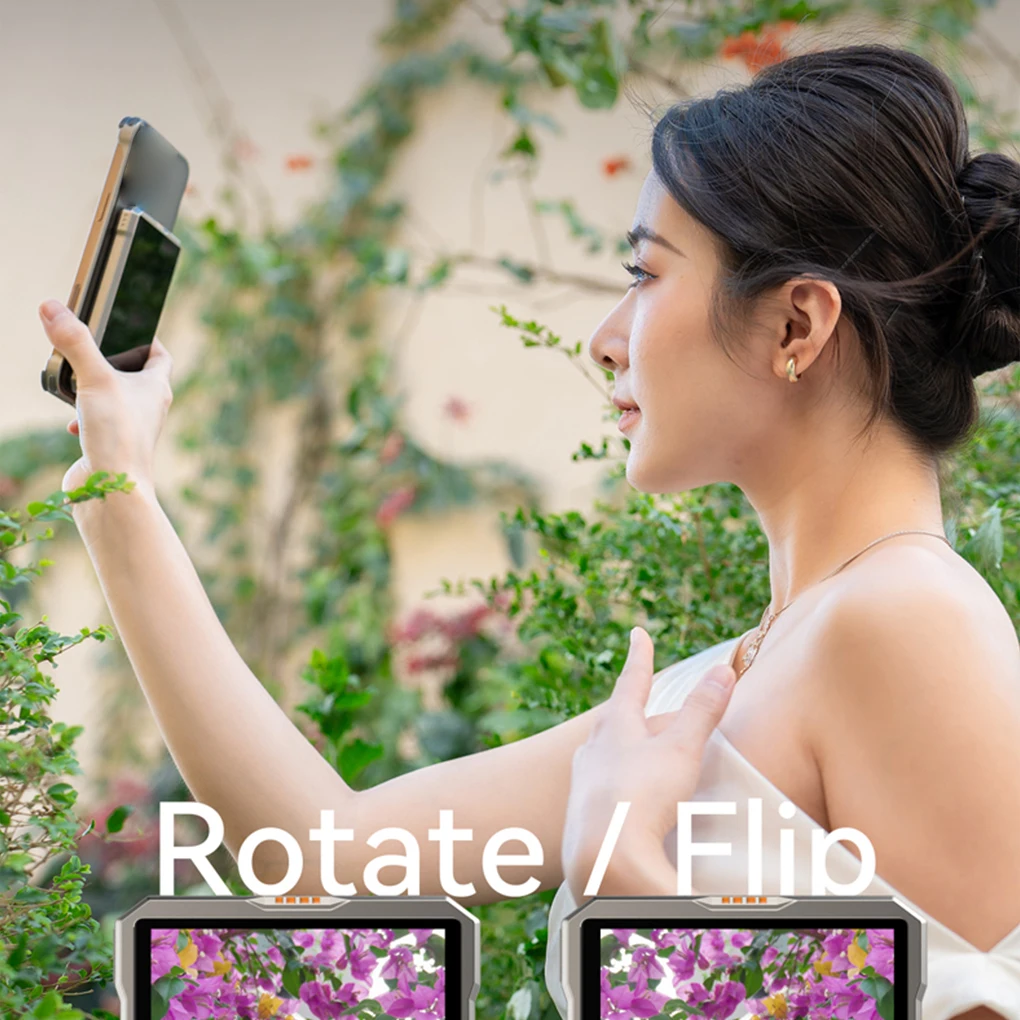 

Wireless Magnetic Phone Selfie Monitor Screen for Smartphone Rear Camera Selfie Vlog Live Stream for iPhone Android Phone