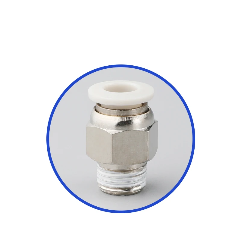 

Air Pneumatic Fitting ﻿White PC Straight Male Threaded Adaptor