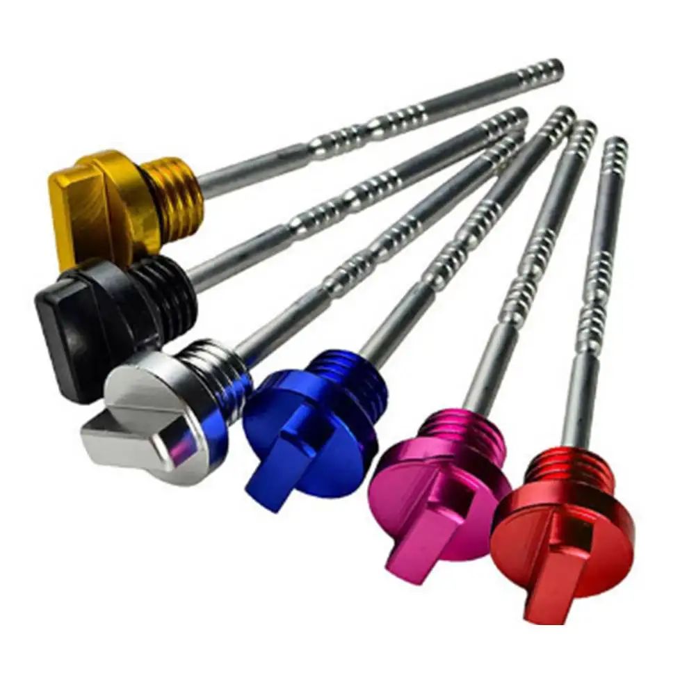 1Pcs CNC Aluminum Ngine Oil Tank Dipstick Level Lndicator For Most Motorcycles Modification Accessories