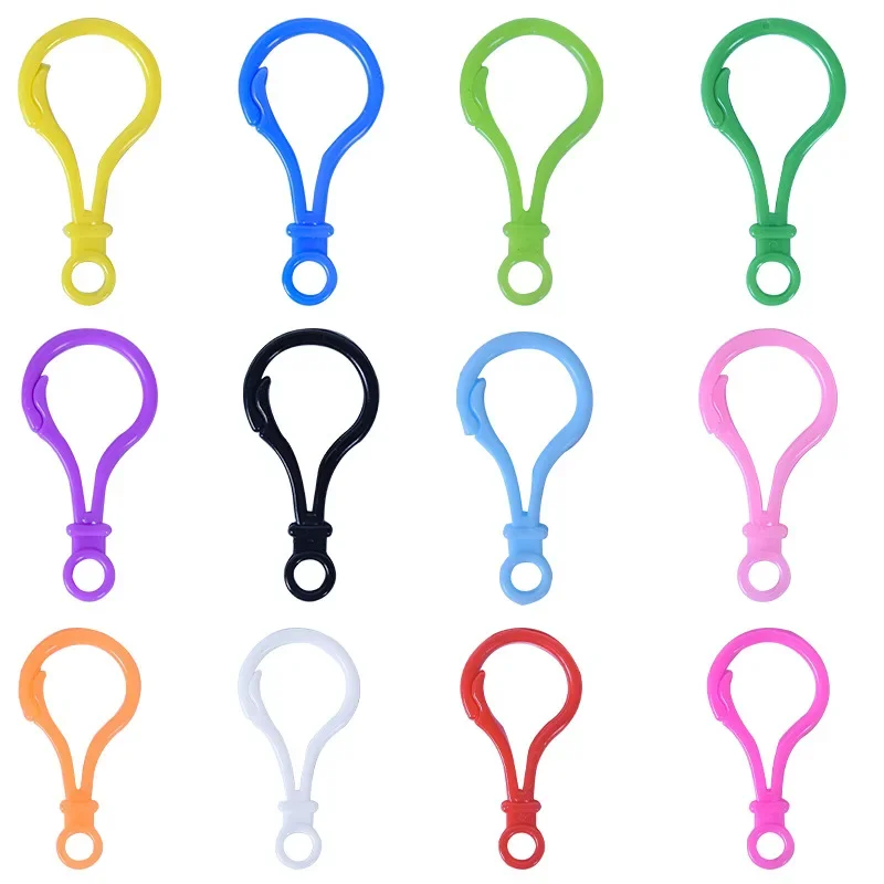 Plastic Colored Light Bulb Buckle DIY Jewelry Keychain Accessories Acrylic Candy Colored Gourd Buckle Doll Pendant Loom