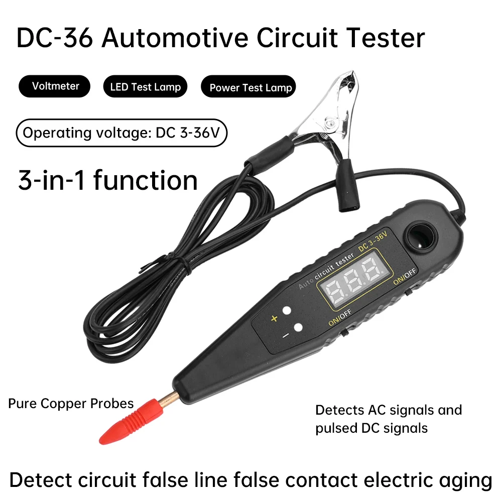 New Arrival! DC 3-36V Auto Electric Pen, Auto Repair Test Light, LED Test Light, Auto Circuit Tester