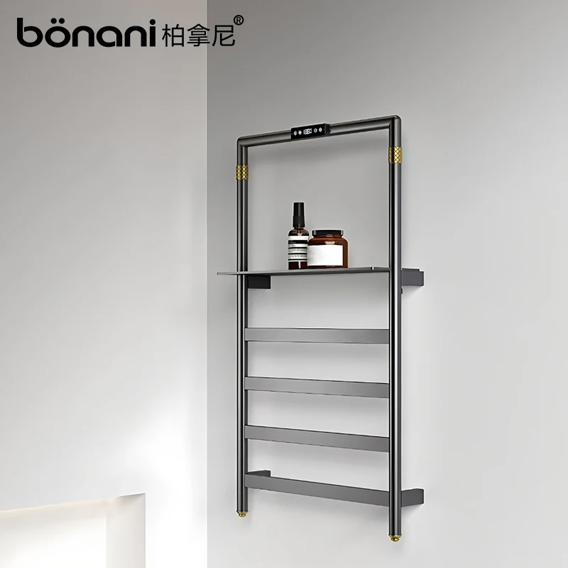 High-end Light Luxury Exquisite Modern Design Heated Wall-mounted Electric Towel Rack for Bathrooms & Hotels