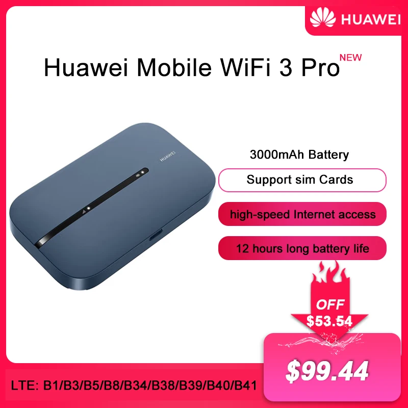 Huawei-E5783-836 Wifi 3 pro portátil, punto de acceso inalámbrico, Lte, 4g, con tarjeta Sim, Mini módem de 3000mAh, enrutador Wifi de bolsillo