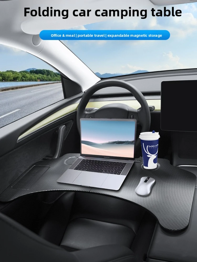 Table Desk For Tesla Model 3 Y Highland Juniper 2021-2026 Car Steering Wheel Laptop Tray Food Desk Portable Office Table