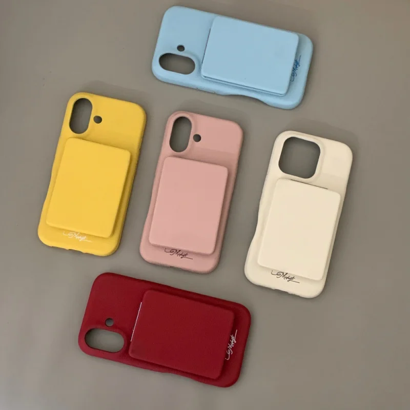 

Skin-feeling all-inclusive mirror stand phone case compatible with Apple16/15PROSimple Solid ColoriPhone14/13PRO