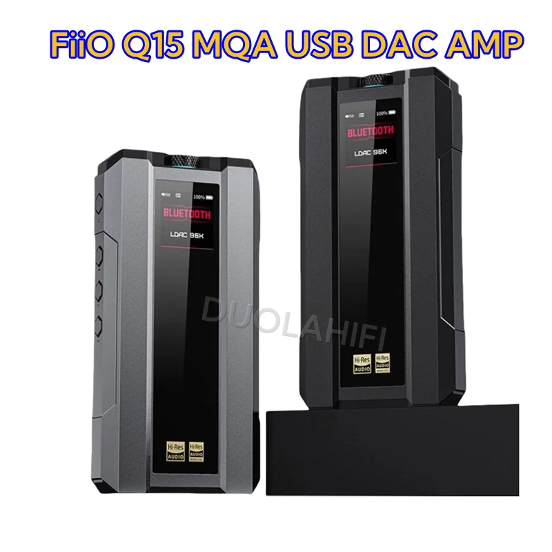 FiiO Q15 MQA USB DAC AMP Hi-Res Audio Headphone Amplifier Player HIFI Decoder Bluetooth 5.1 3.5m/4.4mm PCM768 DSD512