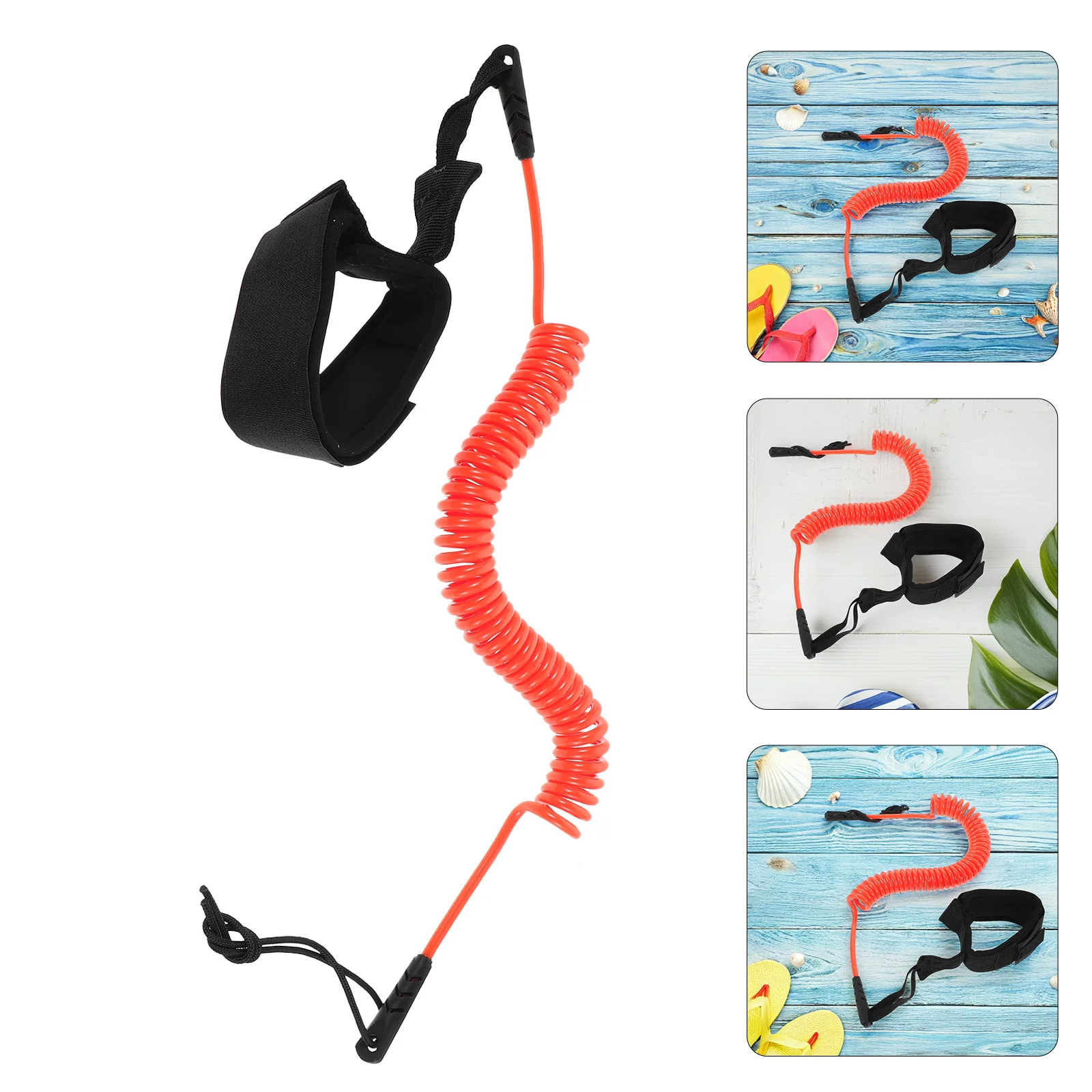 

Paddle Leash for Board Paddleboard Leashes Safety Accessory Orange Surfboards Foot Rope Coiled