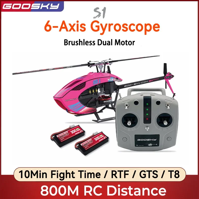 Goosky-helicóptero teledirigido S1 Bnf/rtf 6ch 3d Stunt, Motor doble sin escobillas, Motor de accionamiento directo Flybarless, juguetes de regalo