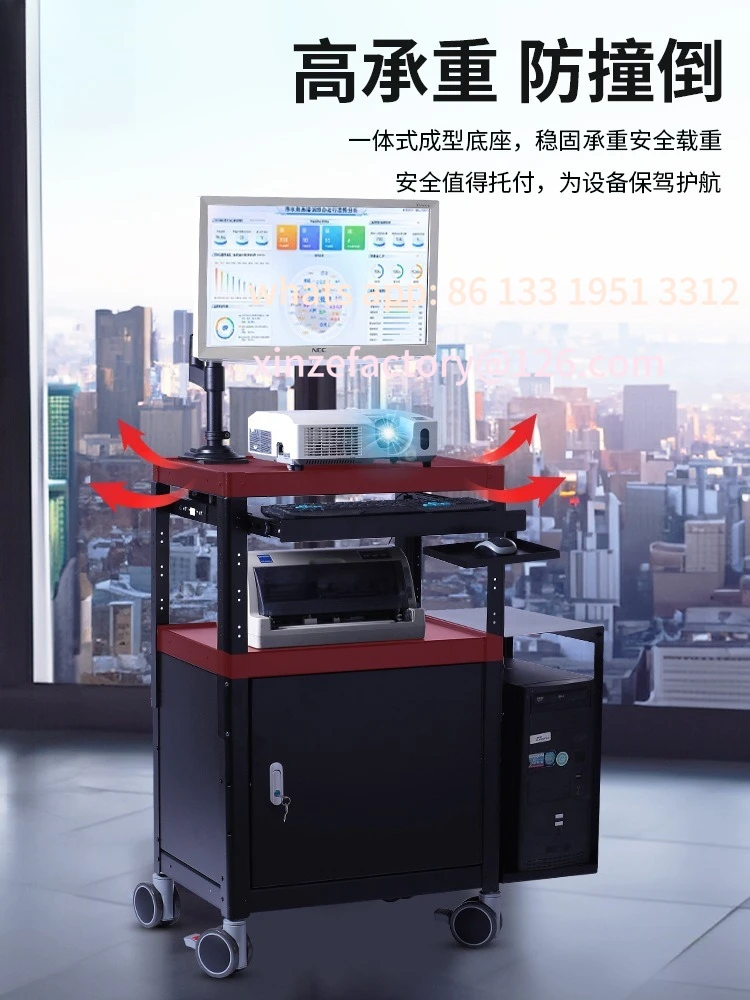 Customizable New Desktop Computer Cart Industrial Mobile Workbench Machine Room O&M Cart Workstation Notebook