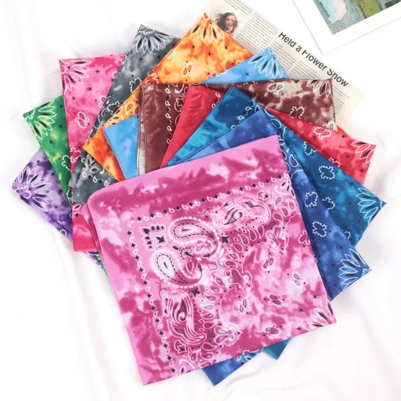 Hip Hop Bandana Square Scarf Scarves Seamless Hair Band Square Scarf Design Headwea Cycling Outdoor Tie Dye Paisley Headband