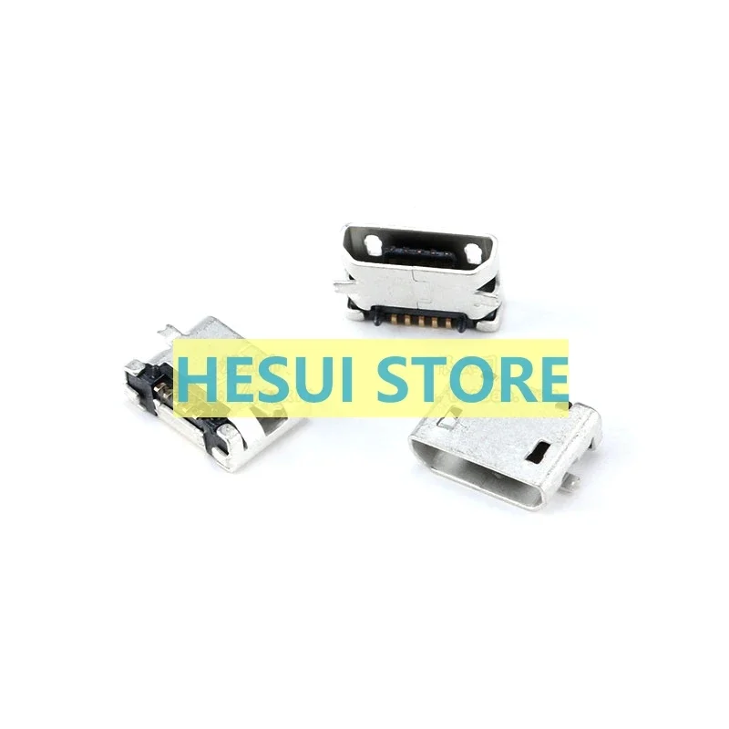 1/10PCS All copper Micro 5P socket SMD without rolled edge USB base braid