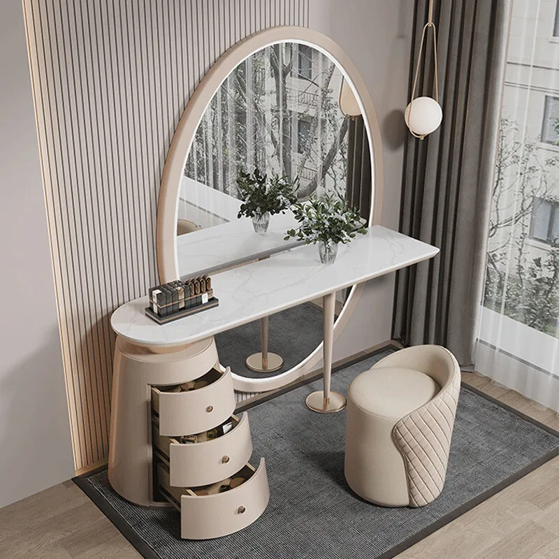 

Luxury Dressing Table Modern High-end sense Medium and Large Apartment Smart Dresser Table Set for Bedroom Furniture