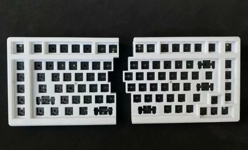 Weekin Split 89 Split Keyboard Kit Custom Single Mode Wireless 2.4G Hot-swap VIAL Keys DIY for Gamers Personalization Keyboard