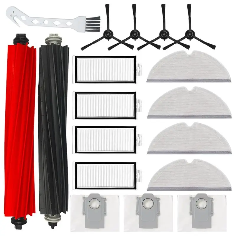 

AEE8-18 шт. запасные части для Roborock Q5 Pro + Q8 Max + аксессуары для пылесоса основная боковая щетка фильтр швабра тканевый мешок для пыли