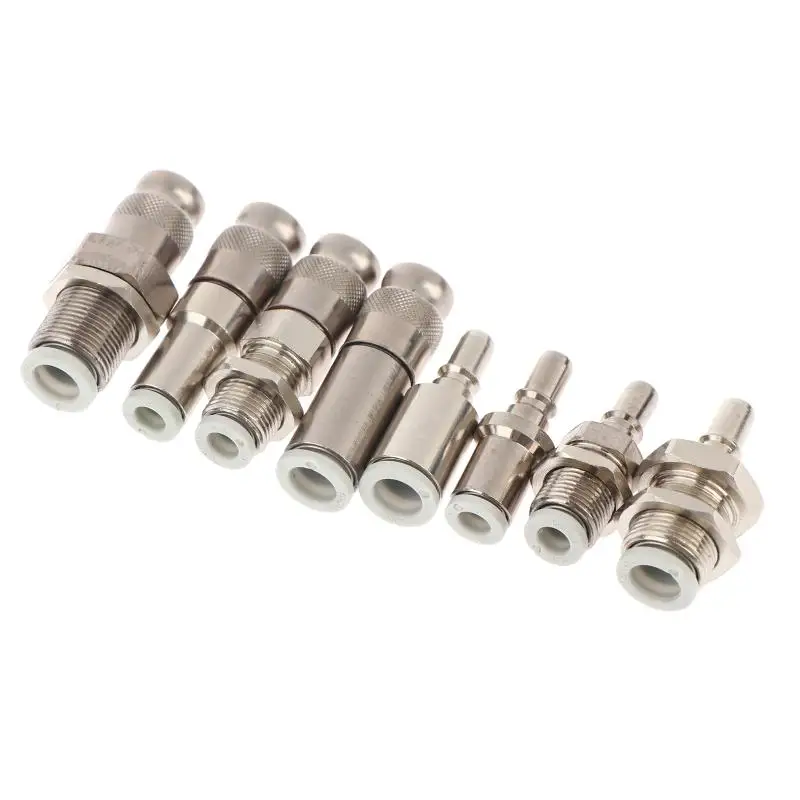 KK2P/KK2S-04H-06H-04E-06E Tracheal Quick Connector Pneumatic One-way Coupling Brass PU Tube Pipe Joint Accessories Gift