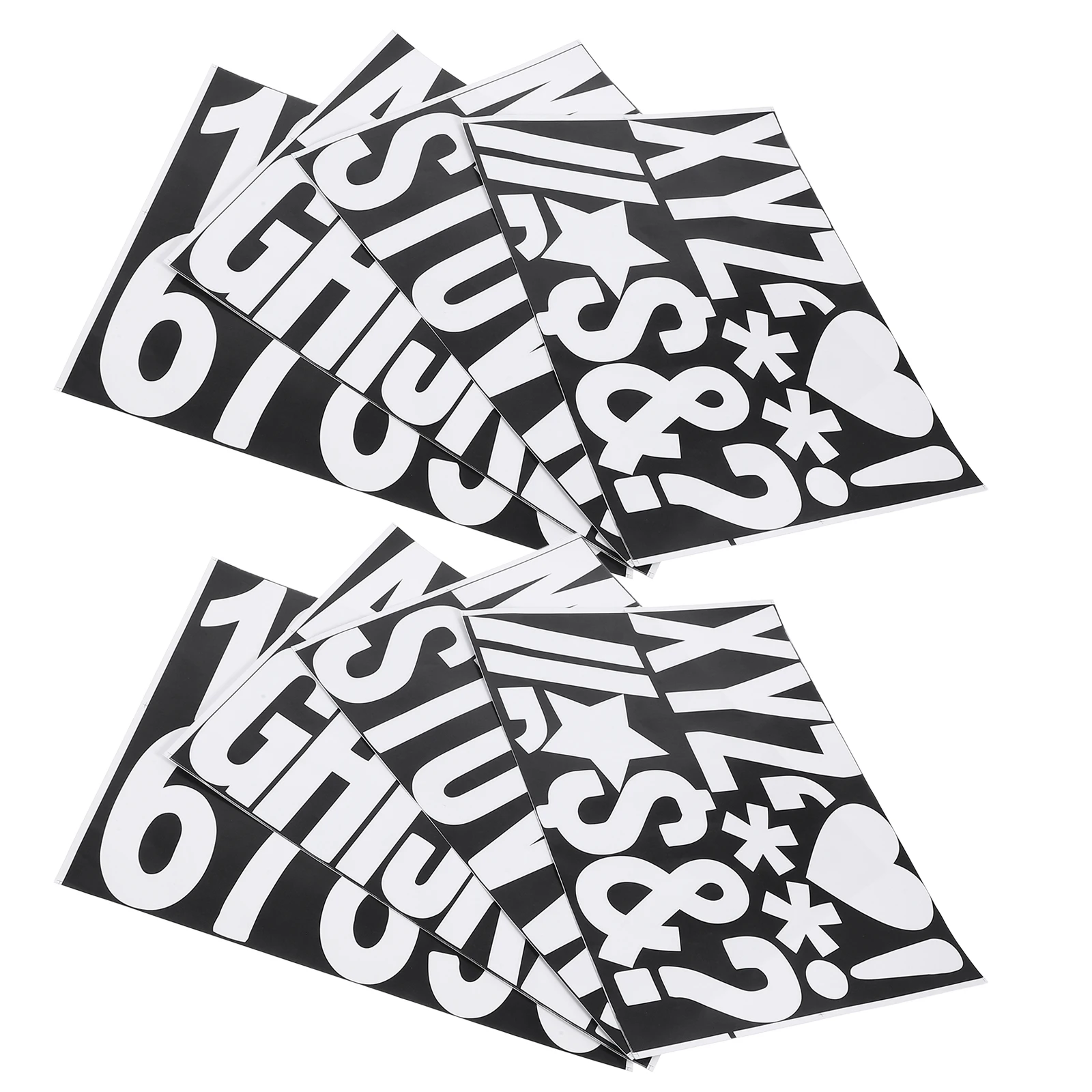 

8pcs 8 Sheets Can Stickers 4 Inch White PVC Mailbox Letters Numbers Mailbox Letter Stickers Practical Versatile