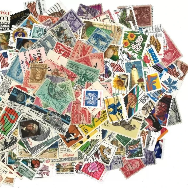 

The United States In The Past 100 Years 1200 Different Stamps Feel The History Of Postal Changes Collectible Postage Stamps