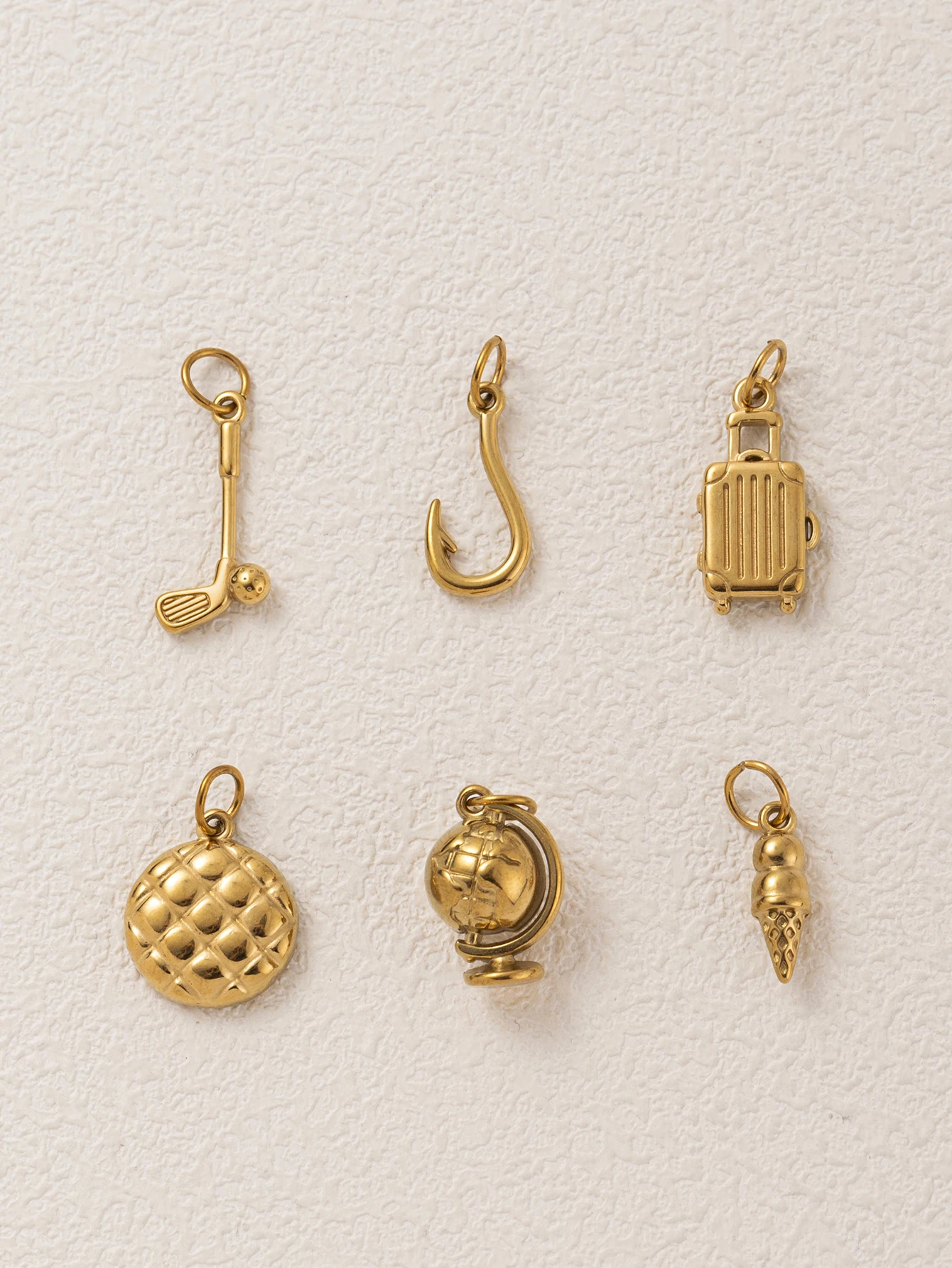 Edelstahl Mode Neu Täglich Ananas-Brötchen Eiscreme Gepäck DIY Anhänger Charms für Schmuck – Detail 3