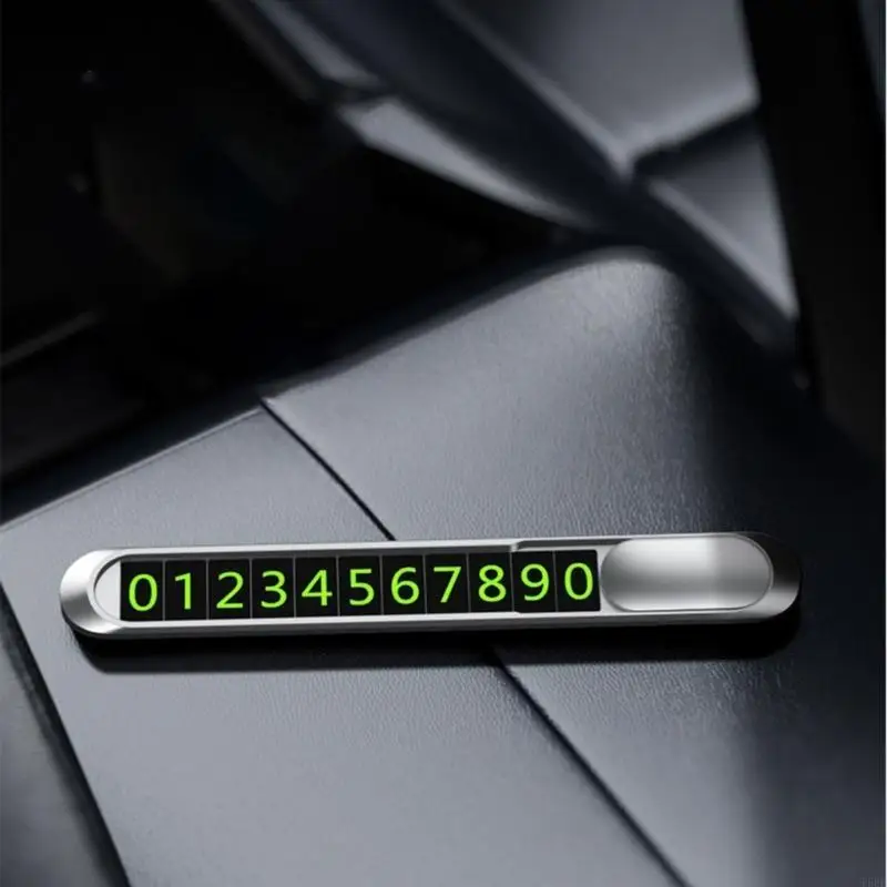 T5UB سيارة مؤقتة بطاقة وقوف السيارات لاصق لاصق السيارات الداخلية الملحقات العالمية لوحة الرقم لوحة الهاتف #3