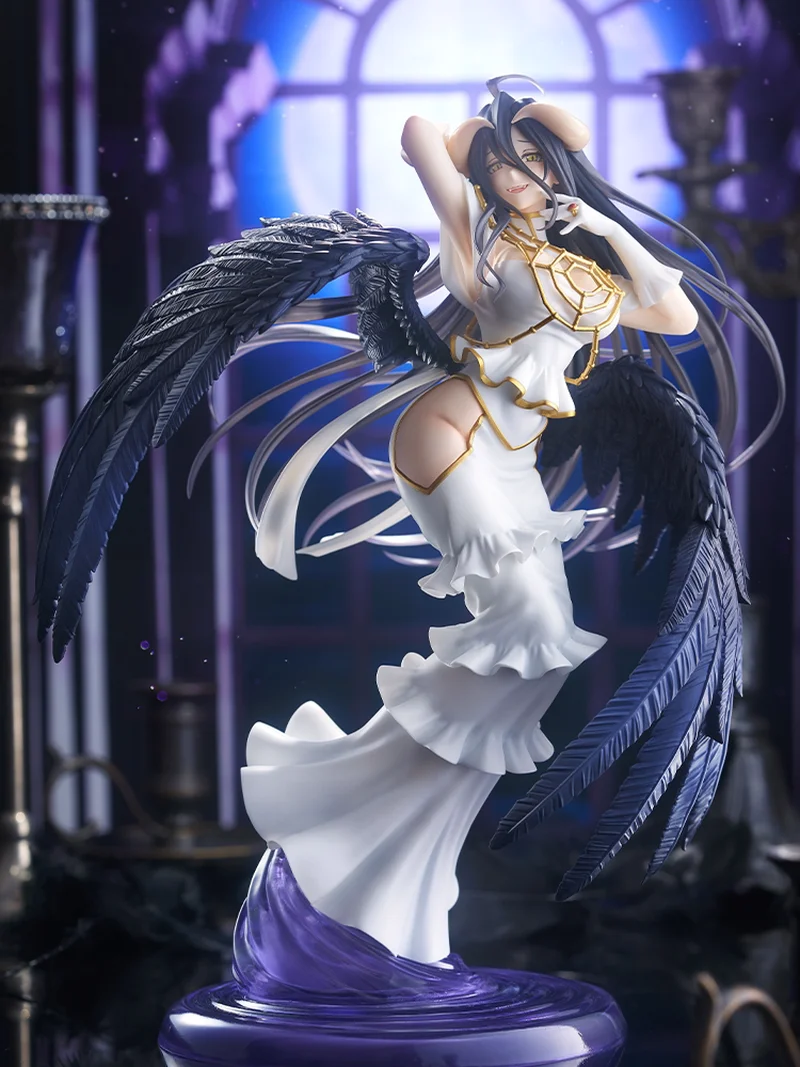 New Albedo Pure White Devil Black Dress Statue Action Figure Collectible Desktop Decoraction Model Festival Gift For Fans