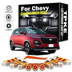 TPKE 7 sztuk LED Wewnętrzne oświetlenie do czytania mapy Zestaw do Chevrolet Chevy Captiva 2019 2020 2021 2022 2023 Akcesoria samochodowe Canbus