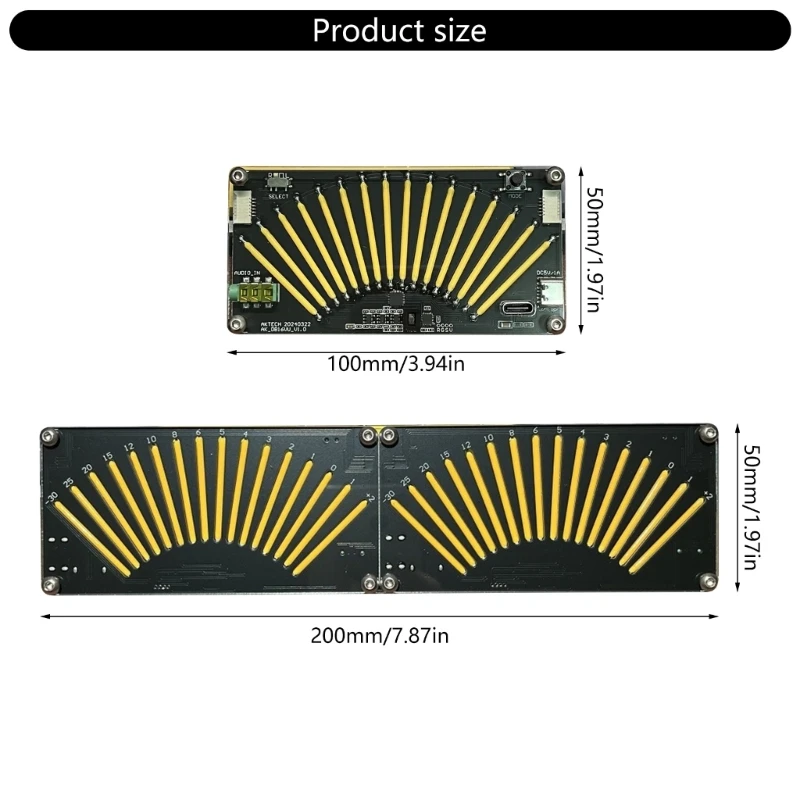 R91A AK-DB16VU Miernik poziomu muzyki LED Wskaźnik poziomu światła atmosferycznego muzycznego