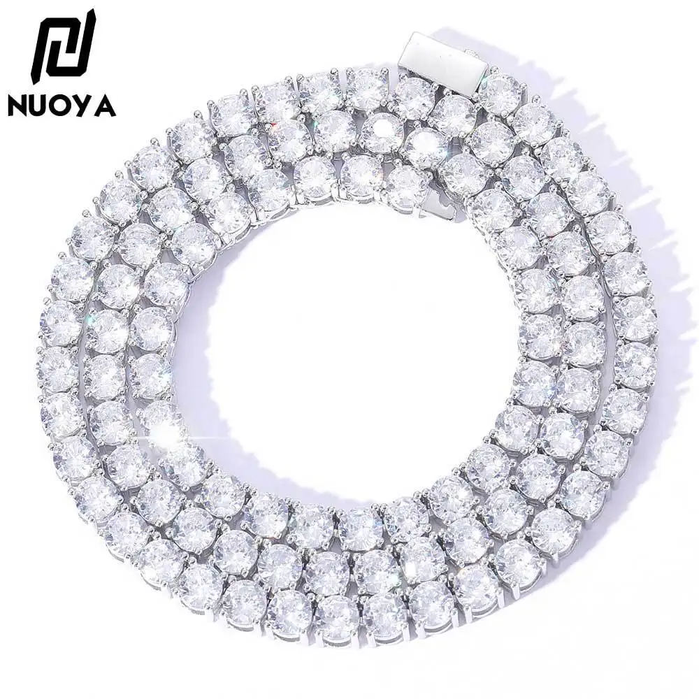 artificial diamonds are firmly secured, unisex 5mm Spring Clasp Necklace adopting PT950 Platinum for parties and social events