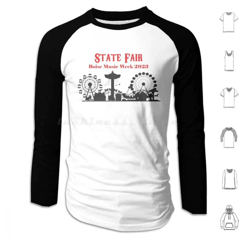 State Fair Silhouette Hoodies Long Sleeve State Fair Silhouette Carnival Boise Music Week