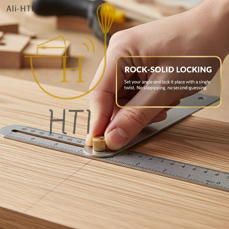 Woodworking Scriber Ruler T-Shape High Precision Multi-Angle Scribing Tool for Furniture Repair Home DIY Work
