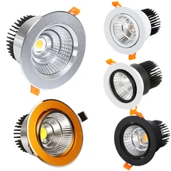 Pode ser escurecido sala de estar quarto sala de jantar luz do ponto Levou Downlight Luz Teto Local 3w 5w 7w 9w 12w 15w 18w AC85-230V Recesso