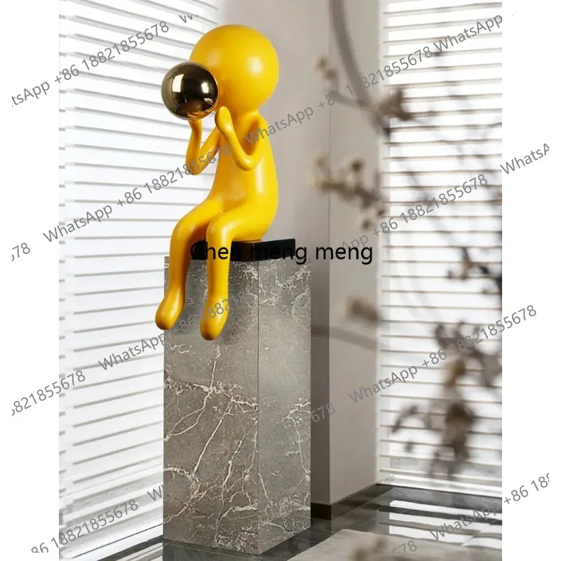 new ZQ-abstract decoration model for home, office decoration, thinker cartoon sculpturess 26