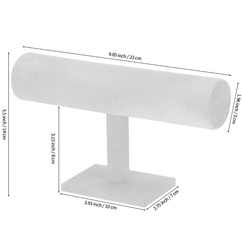 1pc Single Layer T Shape Bracelet Display Stand for Beaded Bracelets, Wristwatches, Hair Scrunchies, Window Showcase Decor YMY