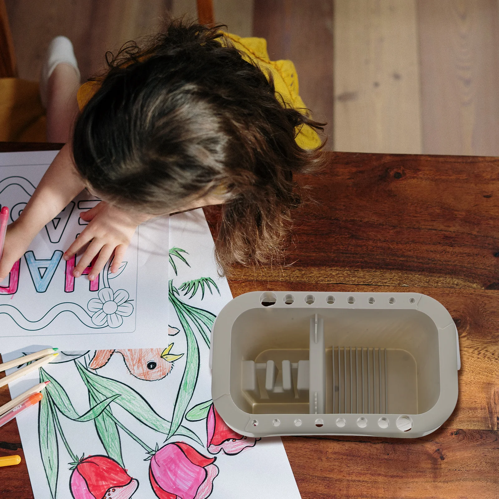 

Paint Brush Washer Wash Bucket with Mixing Tray Function Portable Pen Cleaning Tool for Artists Painting Supplies