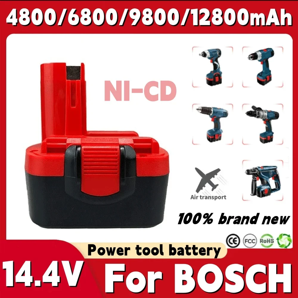 4.8/6.8/9.8/12.8Ah Battery For Bosch BAT038 14.4V NI-CD Batterys For Bosch Tool AT140 BAT040 D70745 2607335273 BAT041 BAT159 260