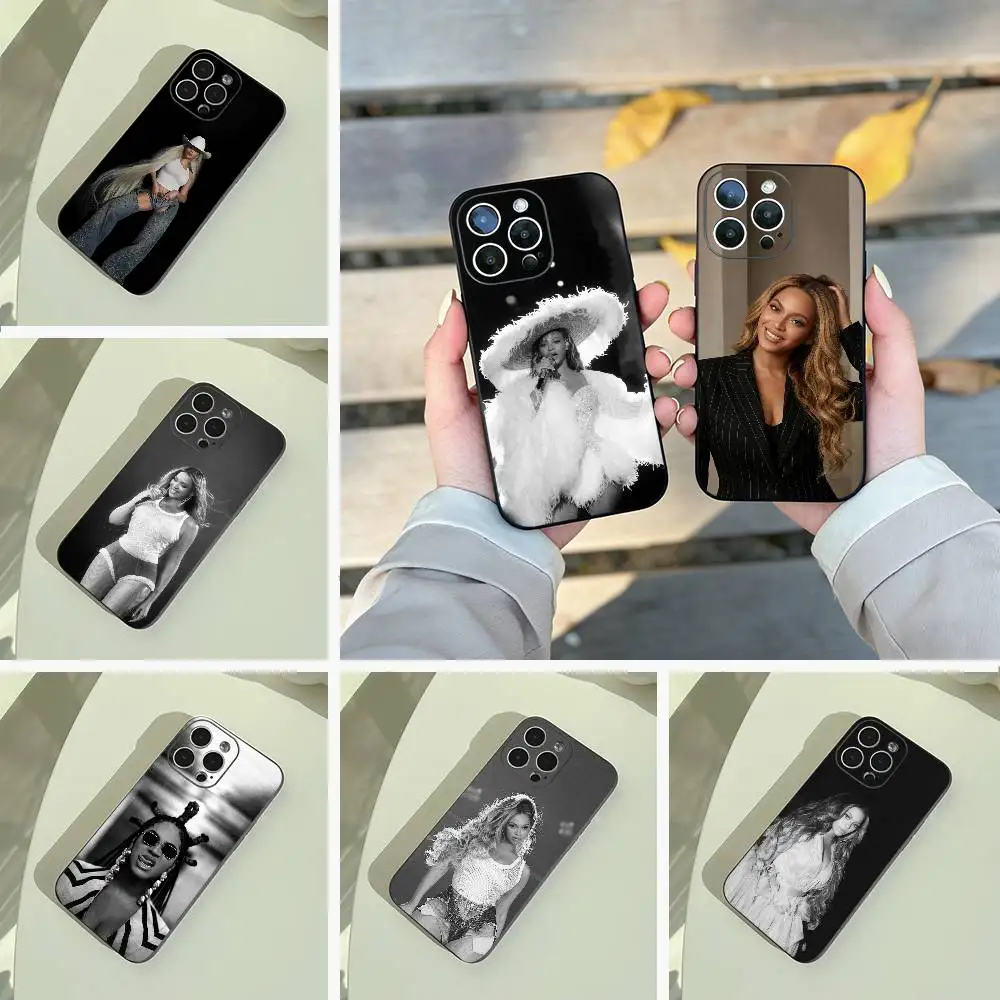 

music legend-B-Beyoncé Phone Case For iPhone 17,16,15,14,13,12,11 Pro Max,16Plus,XS Lightweight and practical Soft Black Cover