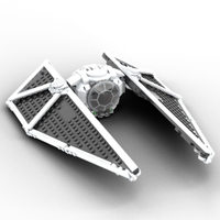 NEW Space Series MOC The Imperial Tie Silerncer Striker Bricks Model Modified from 75300 Fighters Building Blocks DIY Toys Gifts