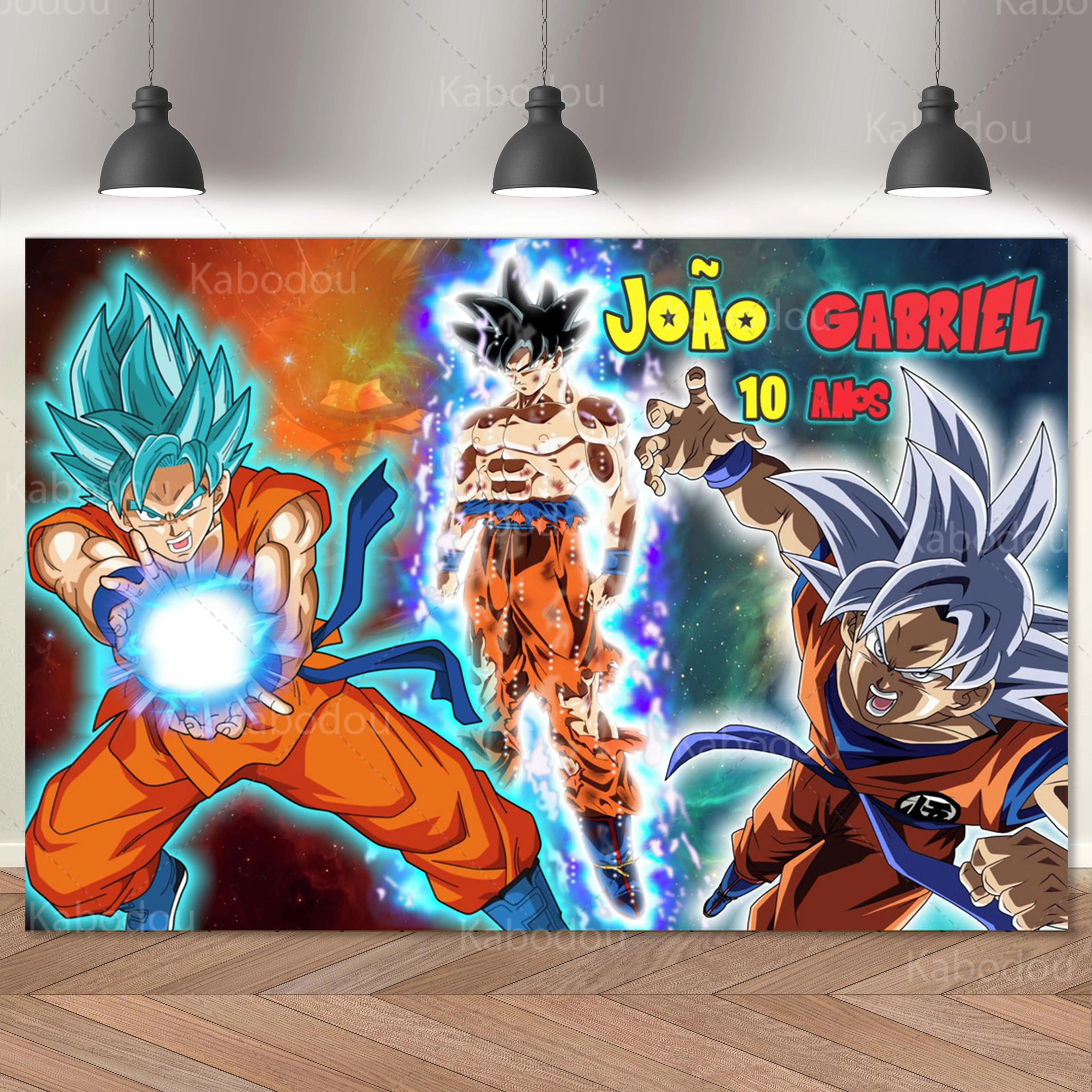 Dragon Ball Goku sfondo Kid Birthday Party Decoration Photography Background Banner Poster Baby Shower Studio puntelli