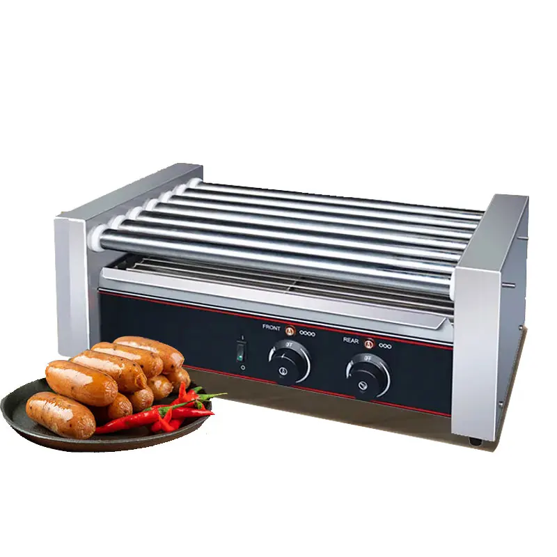Equipment Automatic Restaurant Fast Food Sausage Machine Electric Rang Warmer Hot Dog Grill Roller Machine