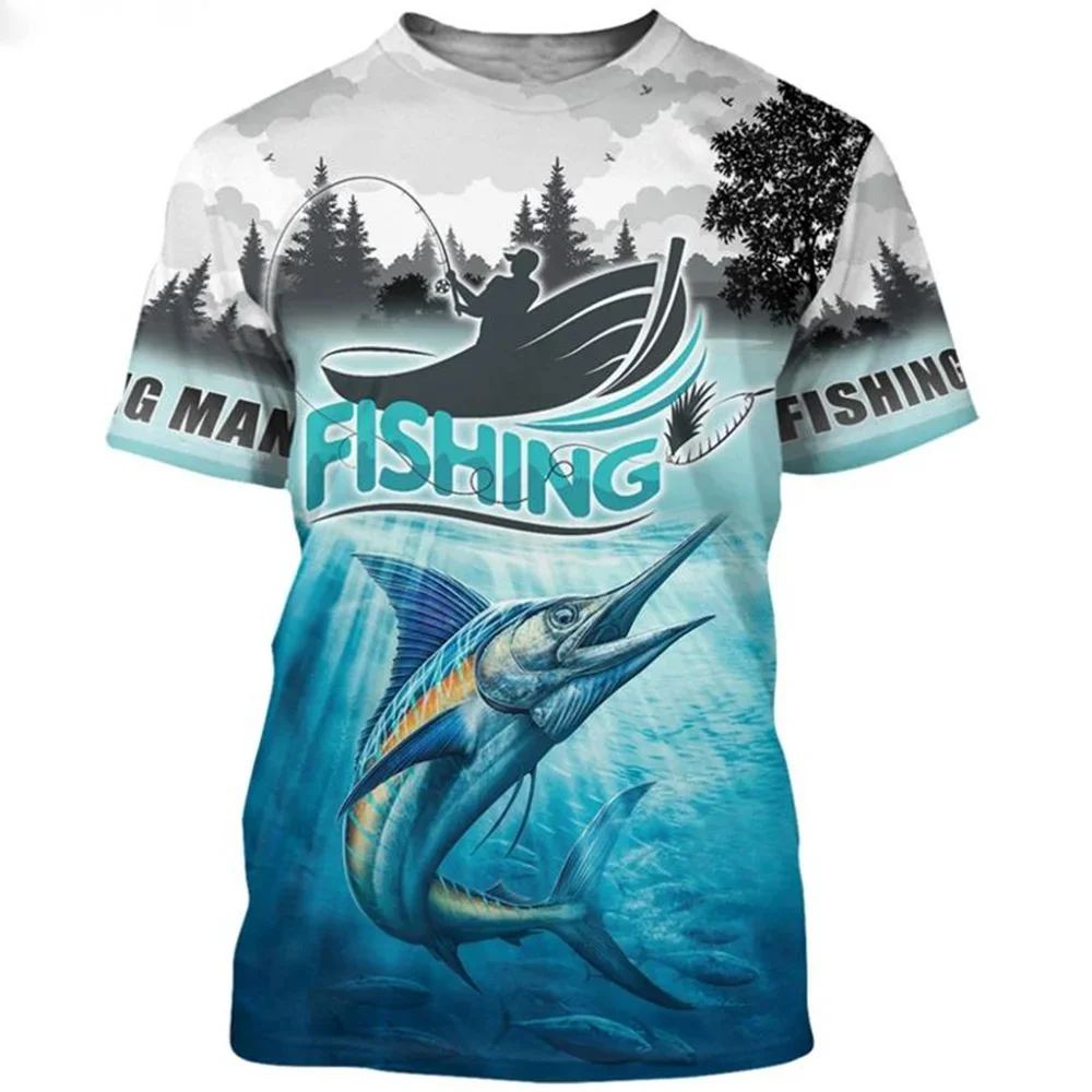 

Fishing Children T-Shirt Fashion Summer Kids Boys Clothes Crew Neck Children Top Short Sleeve Tee Girl T-Shirts Fishing Clothing