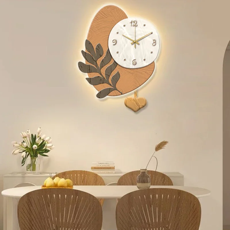 Living Room Wall Watch Interior Aesthetic Minimalist Restaurant Simple Nordic Clock Wall Kitchen Reloj De Pared Room Decorations