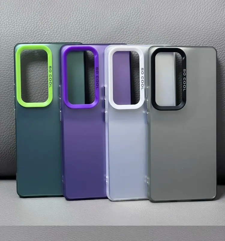 Funda para Oppo Reno12, Funda para Teléfono Oppo Reno 12 Pro, Funda para Oppo Reno 11F, Reno10, Reno11, Reno 10 Pro, Cubierta Metálica de Lujo con Acabado Aurora Mate