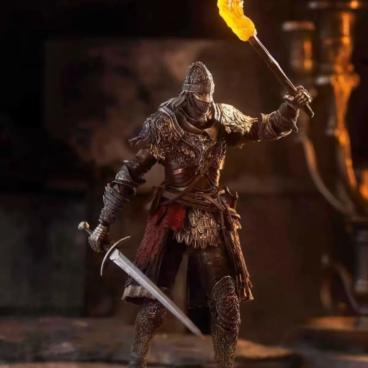 17Cm MaxFactory Figma 624 Elden Ring Blaidd The Half-Wolf Artikulasi Action Figure Koleksi Model Mainan untuk Hadiah Anak-anak